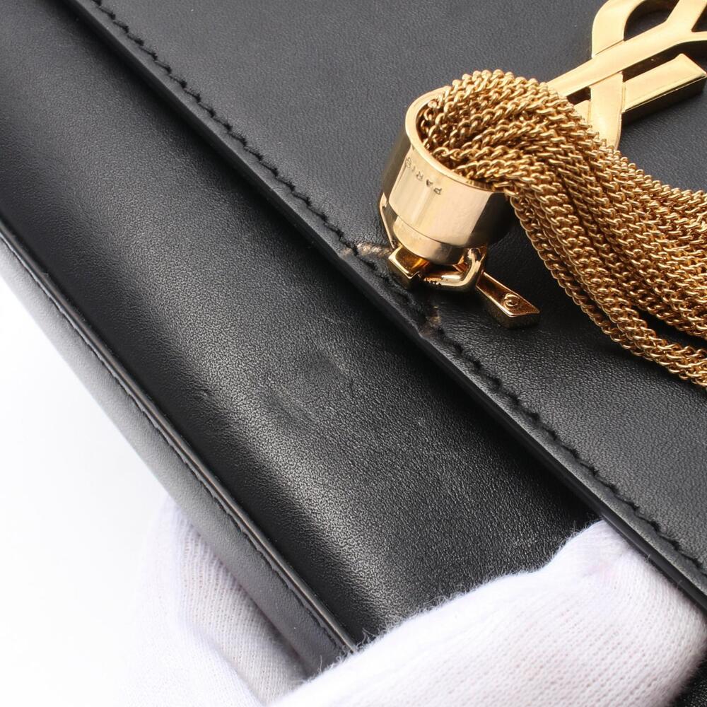 Saint Laurent Paris Kate Monogram Shoulder Bag Leather Black - Picture 11 of 12